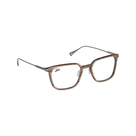 Lunettes de vue design en bois de zébrano et titane modèle Errobi de la light collection