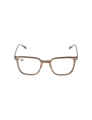 Lunettes de vue design en bois de zébrano et titane modèle Errobi de la light collection