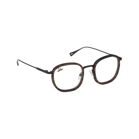 Lunettes de vue colorées en bois de palissandre et titane modèle Laguna de la light collection