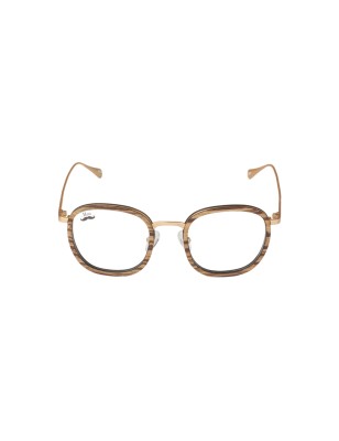 Lunettes de vue colorées en bois de zébrano et titane modèle Laguna de la light collection