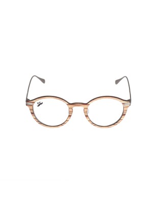 Lunettes de vue fines en bois de zébrano et titane modèle Argia de la light collection