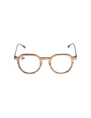 Lunettes de vue modernes en bois de zébrano et titane modèle Luma de la light collection