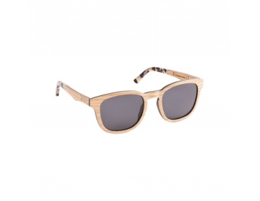 Lunettes de soleil pour hommes en bois de chêne et ébène modèle bloom de la gold collection