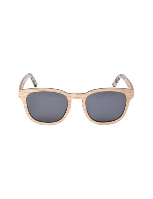 Lunettes de soleil pour hommes en bois de chêne et ébène modèle bloom de la gold collection