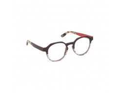 1761-Lunettes de vue modernes de le red collection en bois d'ébène et zébrano blanc