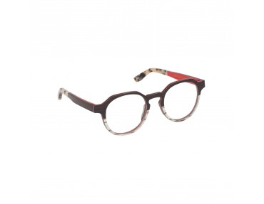 Lunettes de vue modernes de le red collection en bois d'ébène et zébrano blanc