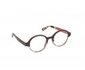 Lunettes de vue féminines de le red collection en bois d'ébène et zébrano blanc