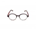 Lunettes de vue féminines de le red collection en bois d'ébène et zébrano blanc