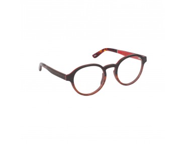 Lunettes de vue rondes de le red collection en bois d'ébène et noyer