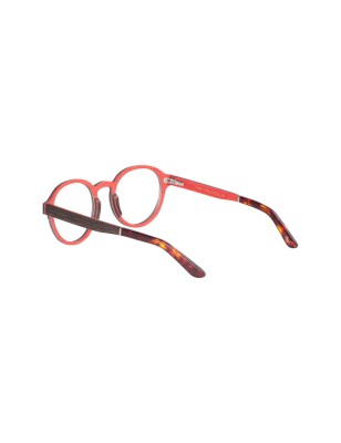 Lunettes de vue rondes de le red collection en bois d'ébène et noyer