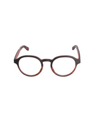 Lunettes de vue rondes de le red collection en bois d'ébène et noyer