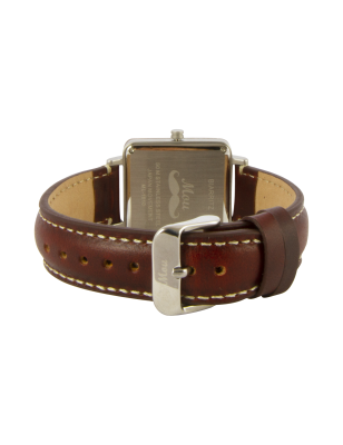 Montre femme en bois de chêne et acier inoxydable rose gold avec son bracelet cuir