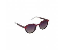 2012-Lunettes solaire en bois de chêne teinté rouge et carbone modèle Betikoa de la Eden collection