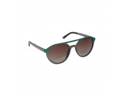 2017-Lunettes solaire en bois teinté vert et carbone modèle Eba de la Eden collection