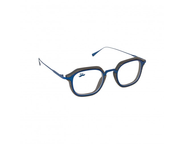 Lunettes optique en bois et titane bleu modèle Zerua de la Eden collection