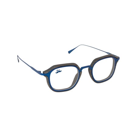 Lunettes optique en bois et titane bleu modèle Zerua de la Eden collection