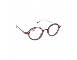 2032-Lunettes optique en bois et titane rouge modèle Sagarra de la Eden collection