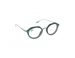 2038-Lunettes optique en bois et titane vert modèle Lorea de la Eden collection