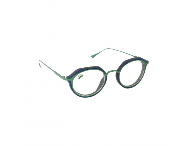 Lunettes optique en bois et titane vert modèle Lorea de la Eden collection