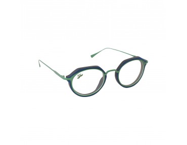 Lunettes optique en bois et titane vert modèle Lorea de la Eden collection