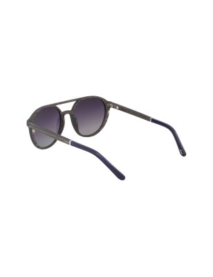 Lunettes solaire en bois teinté bleu et carbone modèle Eba de la Eden collection