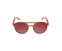 Lunettes solaire en bois de chêne teinté rouge et carbone modèle Eba de la Eden collection