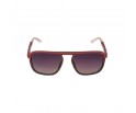 Lunettes solaire en bois teinté rouge et carbone modèle Adam de la Eden collection