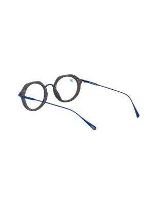 Lunettes optique en bois et titane bleu modèle Lorea de la Eden collection