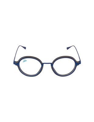 Lunettes optique en bois et titane Sagarra vue de face