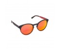 Lunettes de soleil en bois d'ébène et noyer verres teintés rouge polarisés