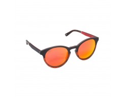 2211-Lunettes de soleil en bois de chêne et zébrano verres teintés rose polarisés