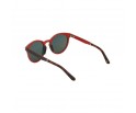 Lunettes de soleil en bois d'ébène et noyer verres teintés rouge polarisés