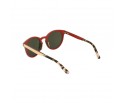 Lunettes de soleil en bois de chêne et zébrano verres teintés rose polarisés