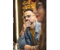 Lunettes de vue pour hommes en bois de rose et ébène modèle bloom de la gold collection