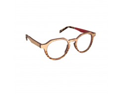 2379-Lunettes de vue modernes de le red collection en bois d'ébène et zébrano blanc