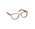 Lunettes de vue rectangulaire en bois d'ébène et zébrano blanc modèle de la red collection