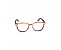 Lunettes de vue rectangulaire en bois d'ébène et zébrano blanc modèle de la red collection