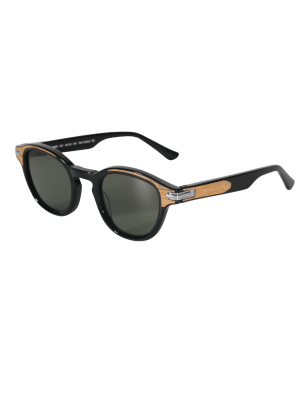 Lunettes de soleil association bois/acétate M49 biodégradable modèle MIRAMAR