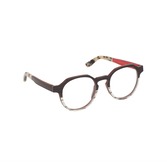 Lunettes de vue en bois d'ébene et zébrano blanc - Red Collection IBAIA