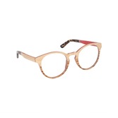 Lunettes de vue en bois de chêne et zébrano - Red Collection BASTA
