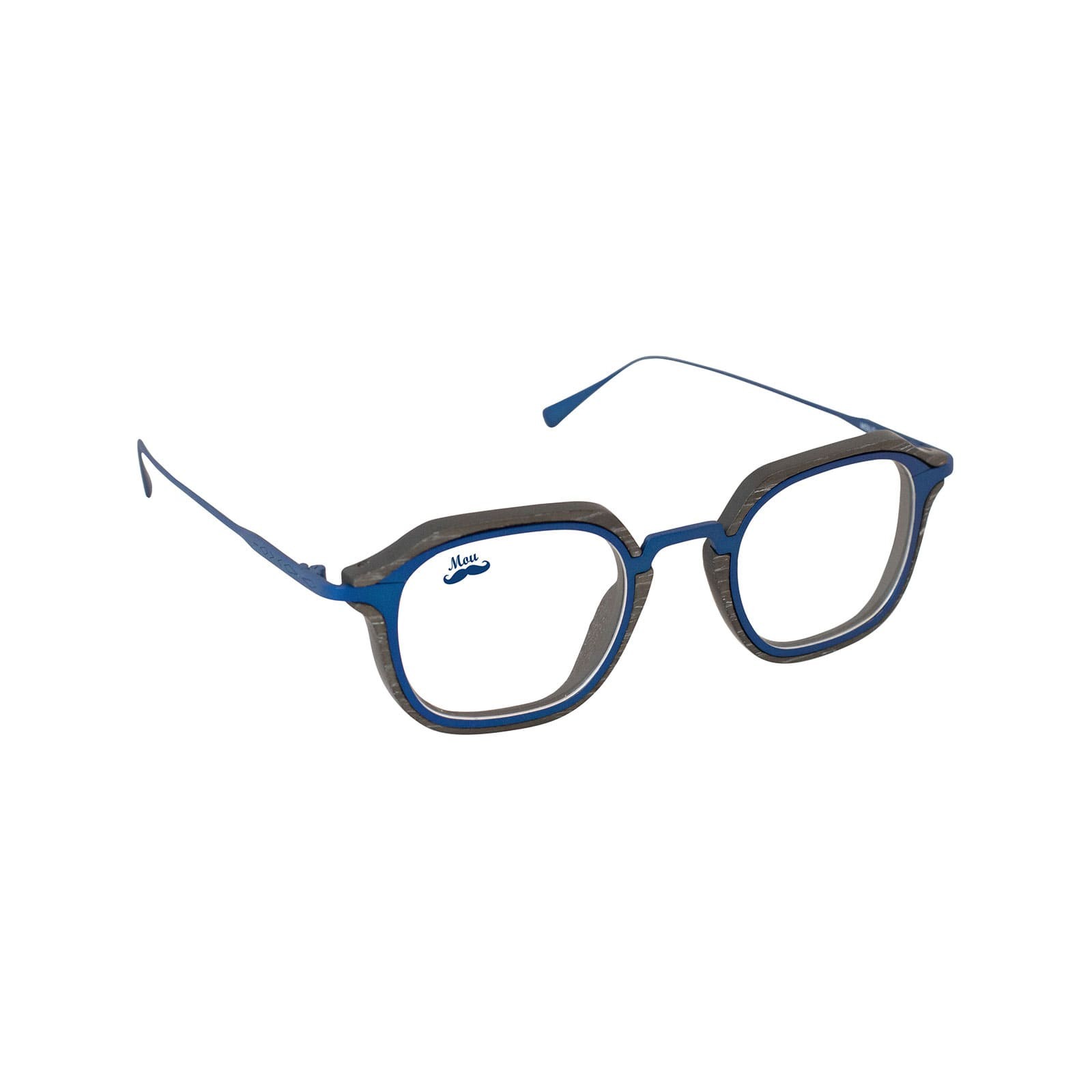 Lunettes en bois et titane bleu - modèle optique Zerua EDEN COLLECTION