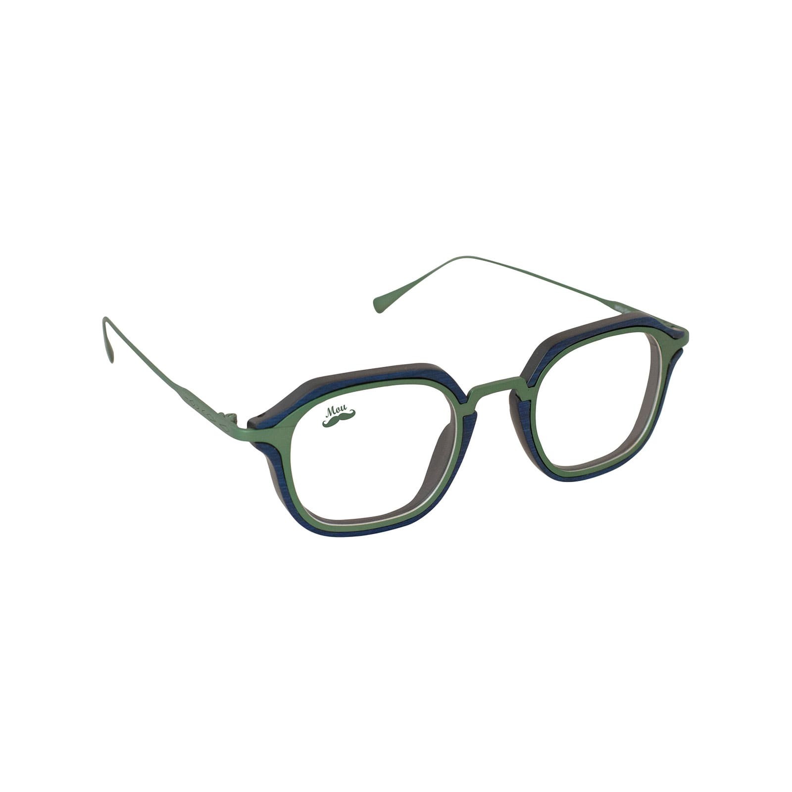 Lunettes en bois et titane vert - modèle optique Zerua EDEN COLLECTION