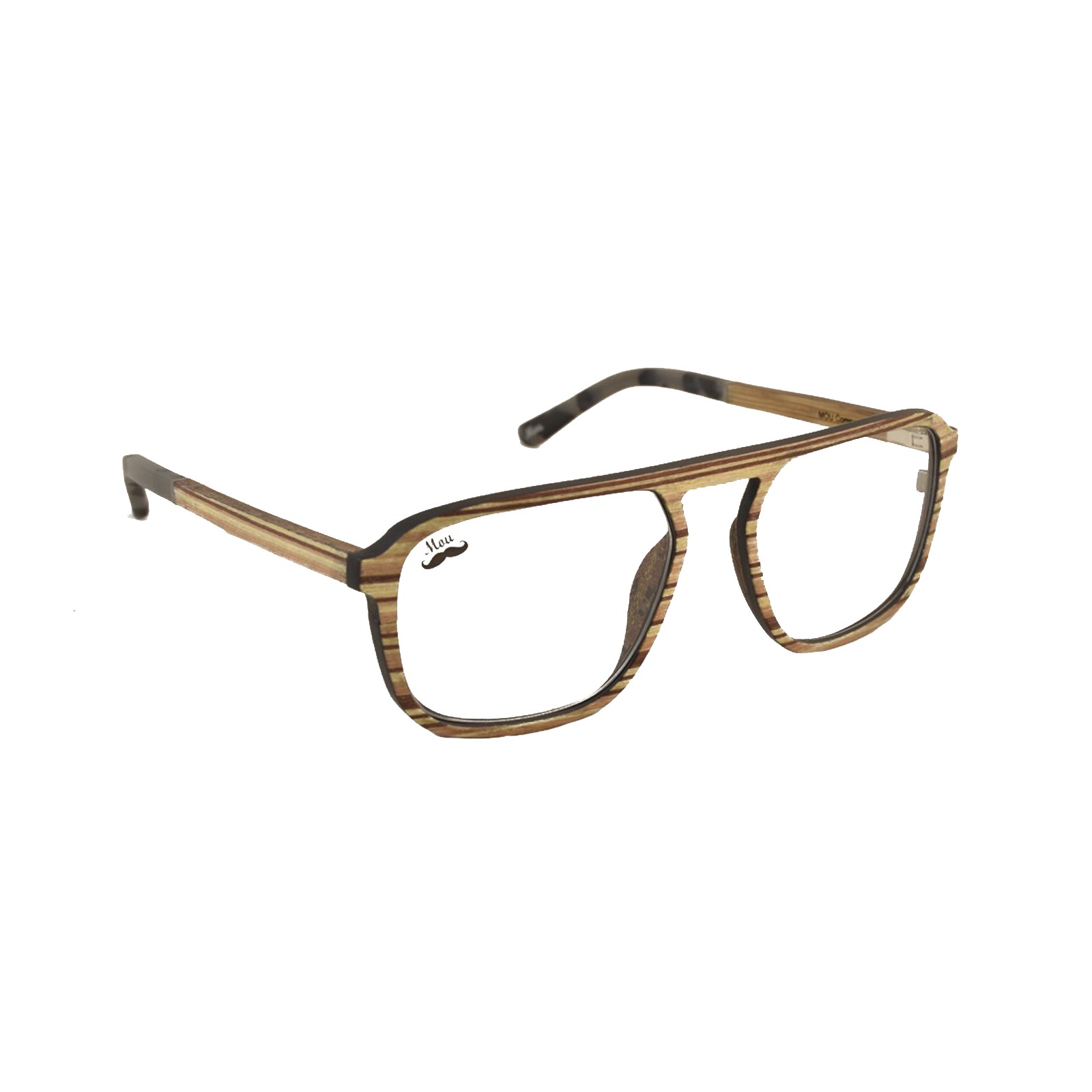 Lunettes de vue en bois de zébrano - Brut Collection Jatorri