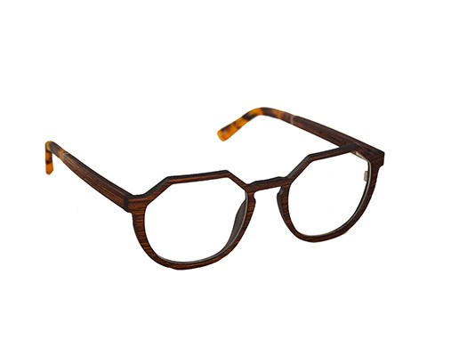 Lunettes de vue en bois Wenge Noir - Artea Collection Arkia