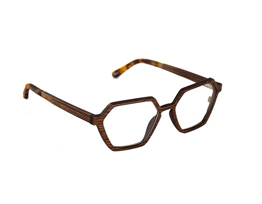 Lunettes de vue en bois de Multicouche d'Ebène de Macassar et de Liquidambar - Artea Collection Istoria