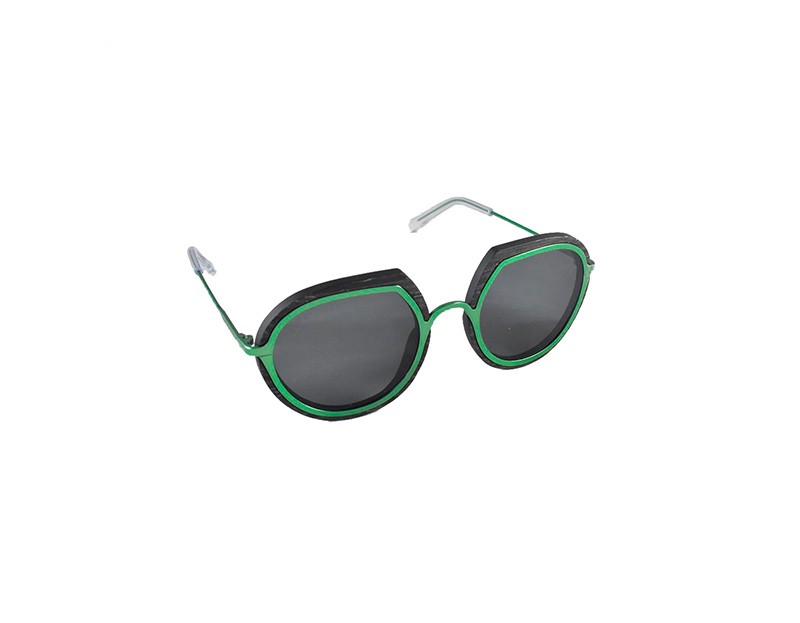 Lunettes de soleil en bois de Santal et titane thermolaqué vert olive HERRI