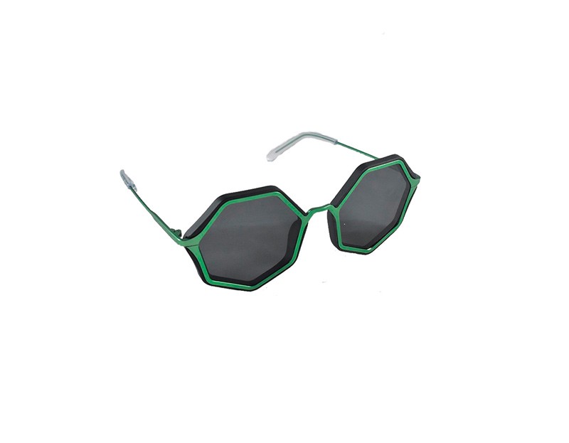 Lunettes de soleil en bois d'Ébène de Macassar et titane thermolaqué vert olive BITXI