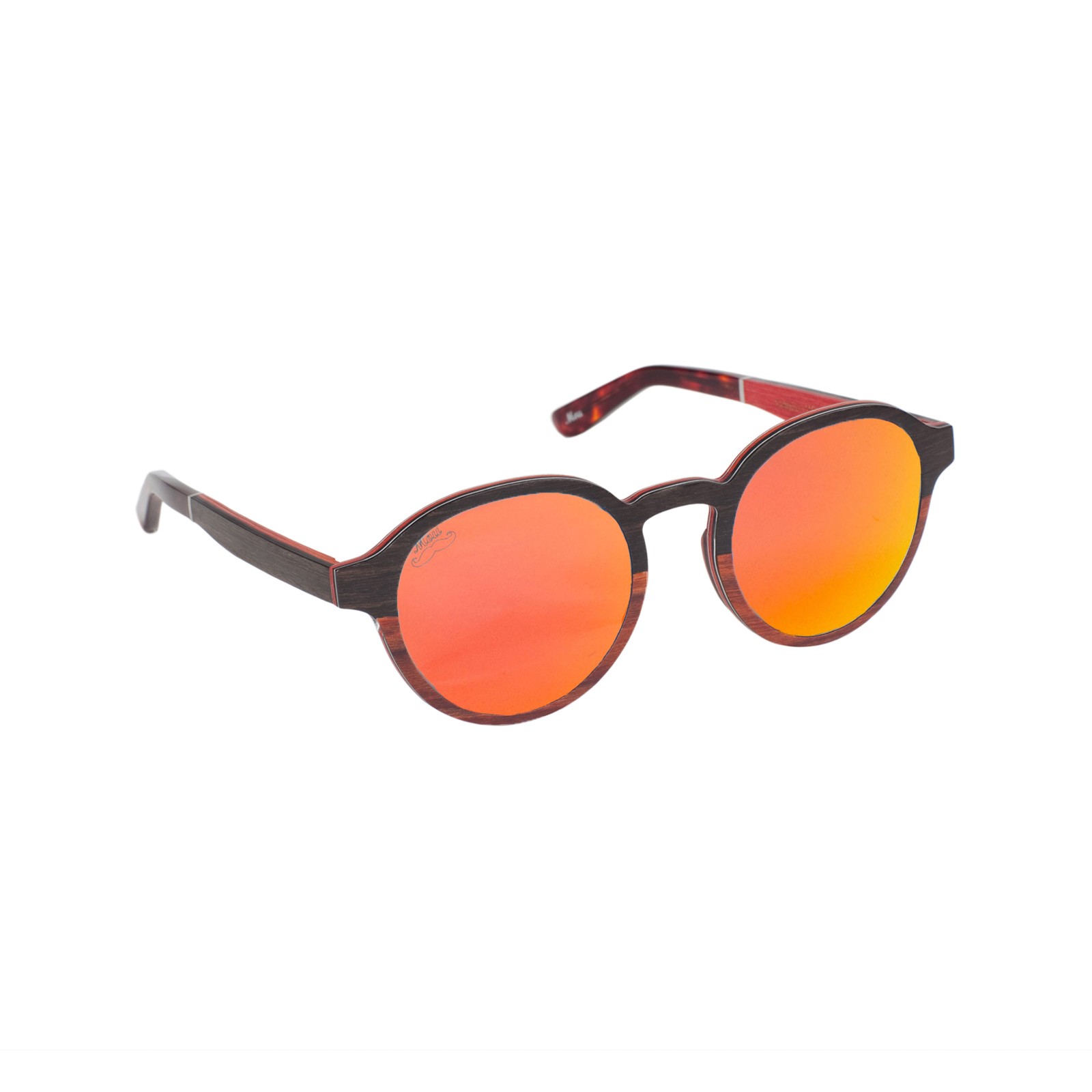 Lunettes de soleil en bois d'ébène de macassar et de noyer - RED COLLECTION ATALAYE