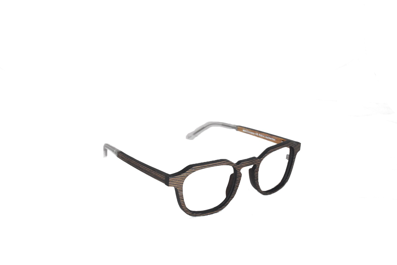 Lunettes de vue en bois d'Ébène de Macassar et de Liquidambar - Nerea Collection Bizia C004