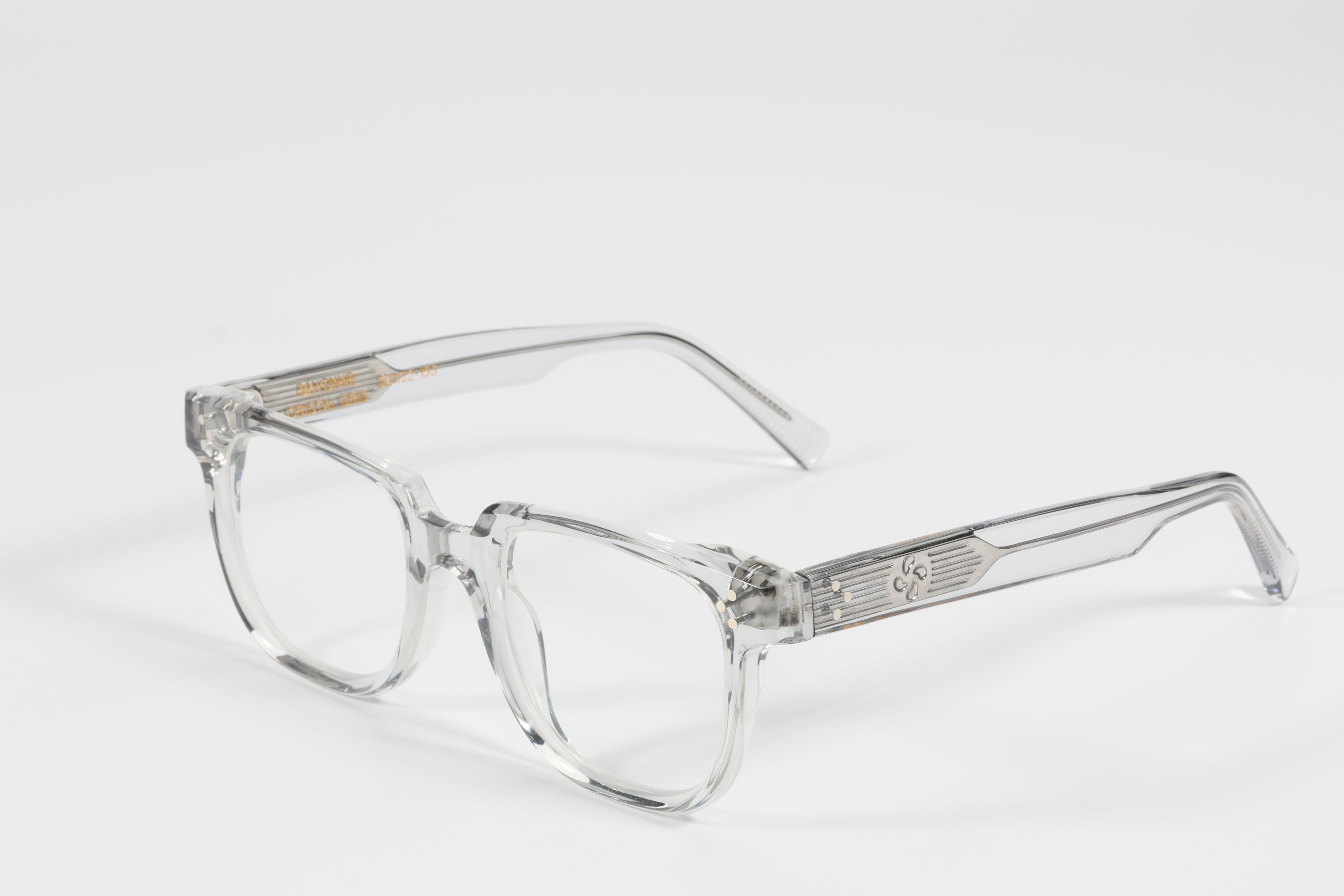 Lunettes de vue en acétate M49 - Collection Pays Basque - Bayonne Cristal Gris